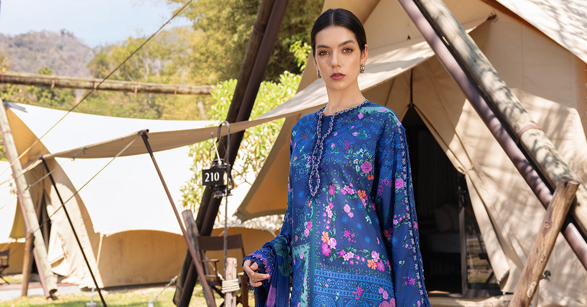 3 PIECE UNSTITCHED - LAWN | PRINTED EMBROIDERED