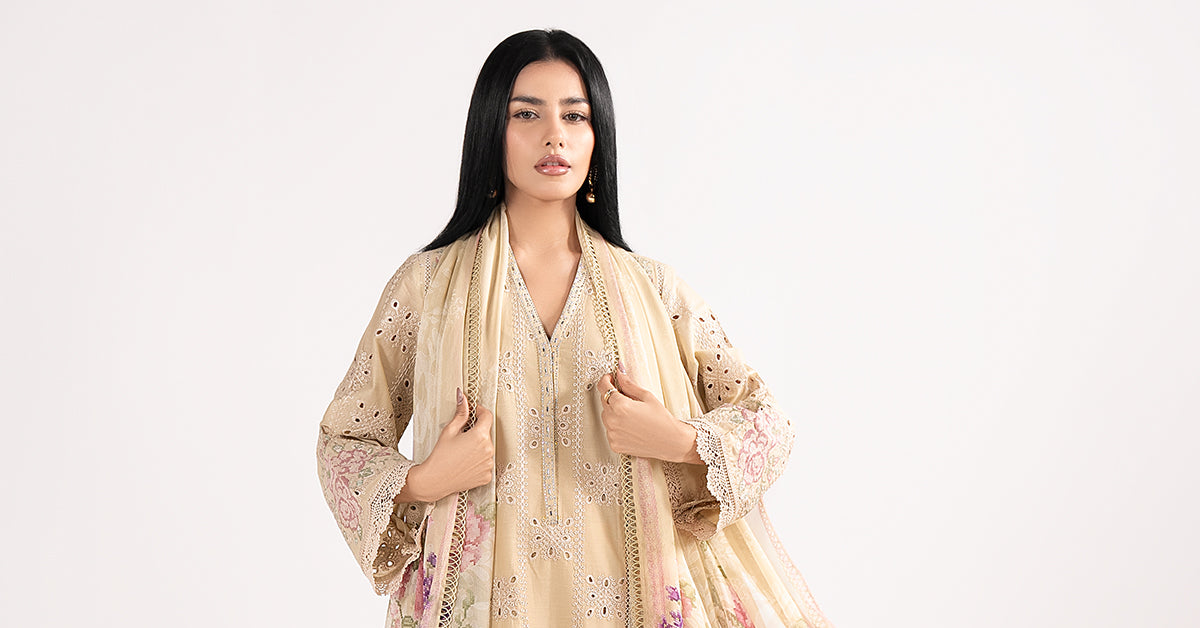 3 PIECE STITCHED - LAWN | EMBROIDERED