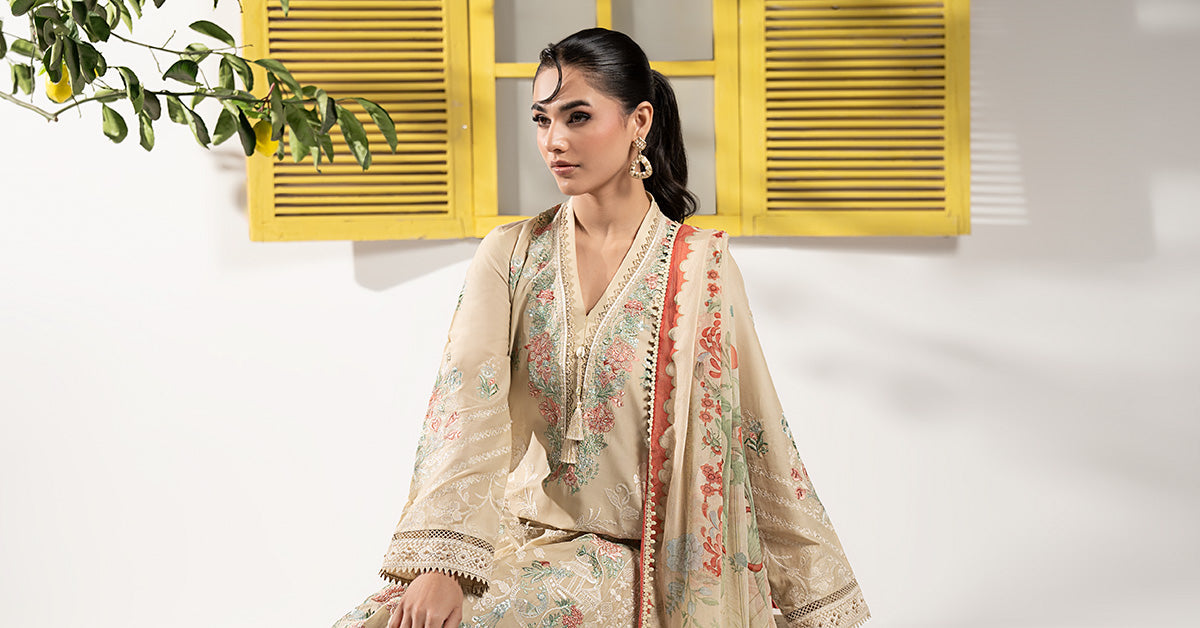 3 PIECE STITCHED - LAWN | EMBROIDERED