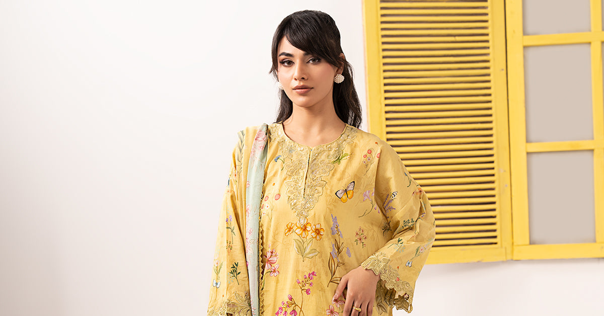 3 PIECE STITCHED - LAWN | EMBROIDERED