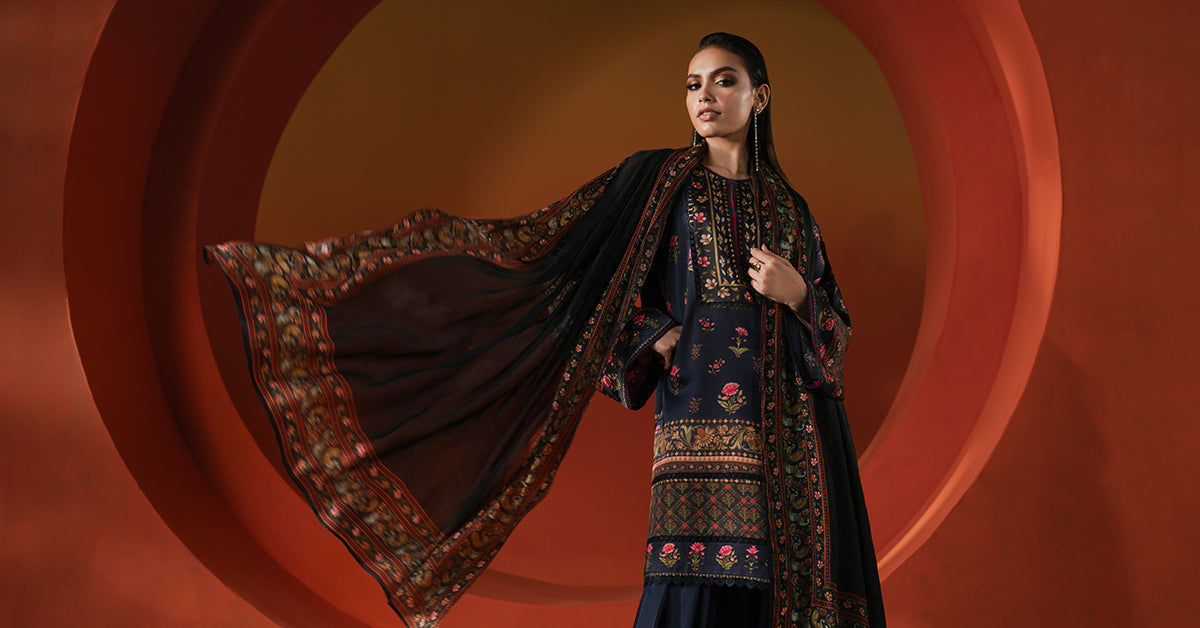 3 PIECE STITCHED - SATIN SILK | PRINTED