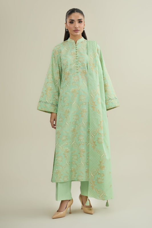 3 PIECE UNSTITCHED - LAWN | PRINTED