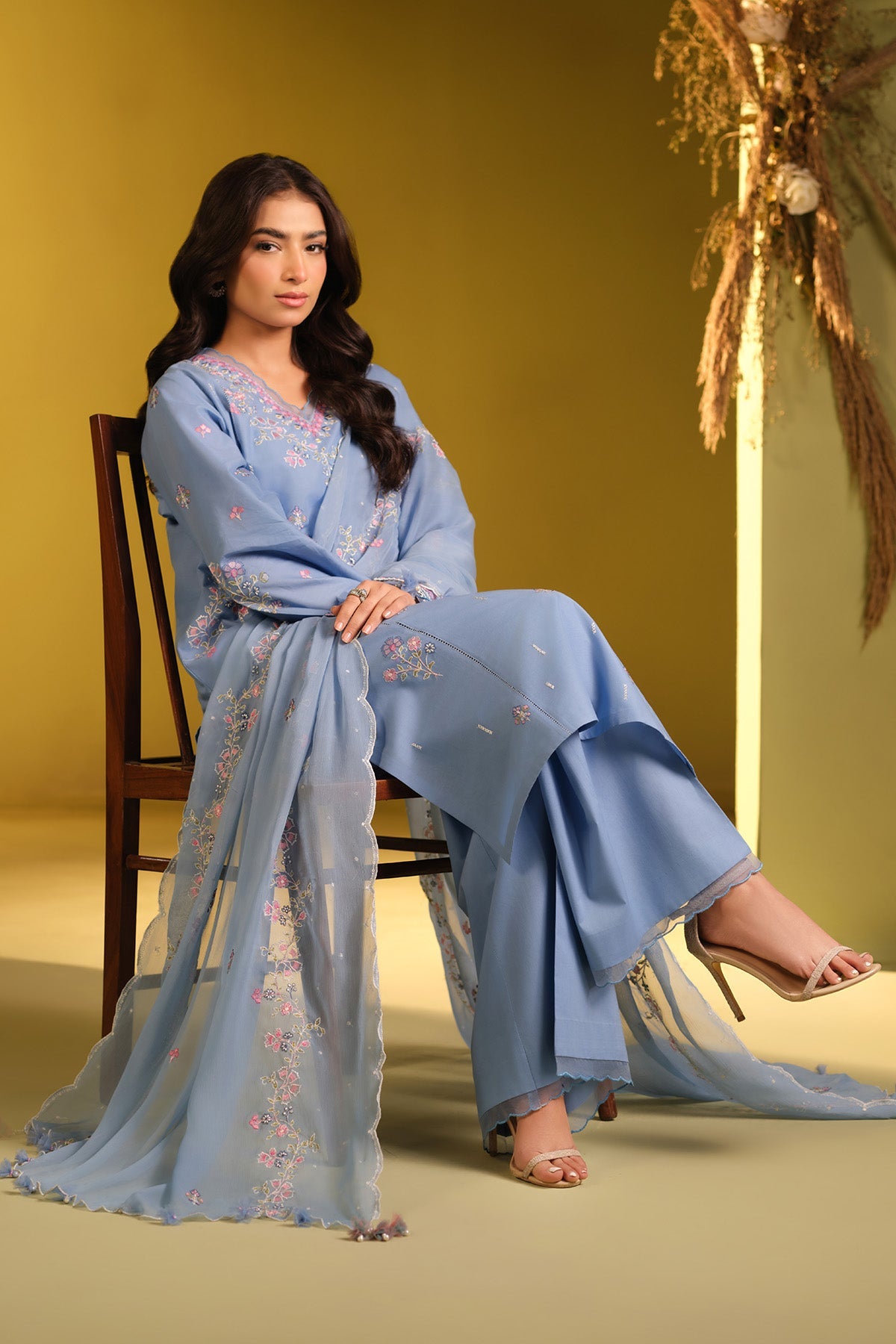3 PIECE UNSTITCHED - LAWN  |  EMBROIDERED