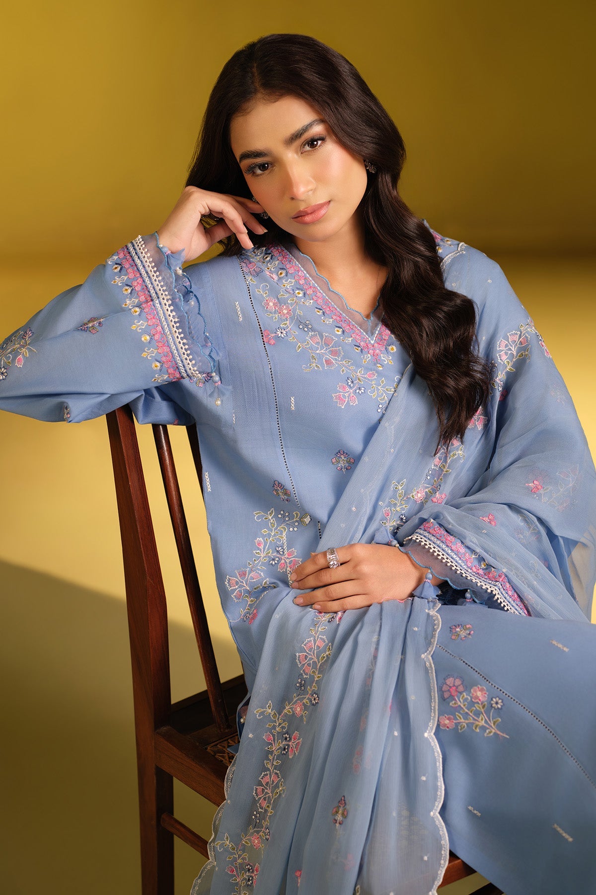 3 PIECE UNSTITCHED - LAWN  |  EMBROIDERED