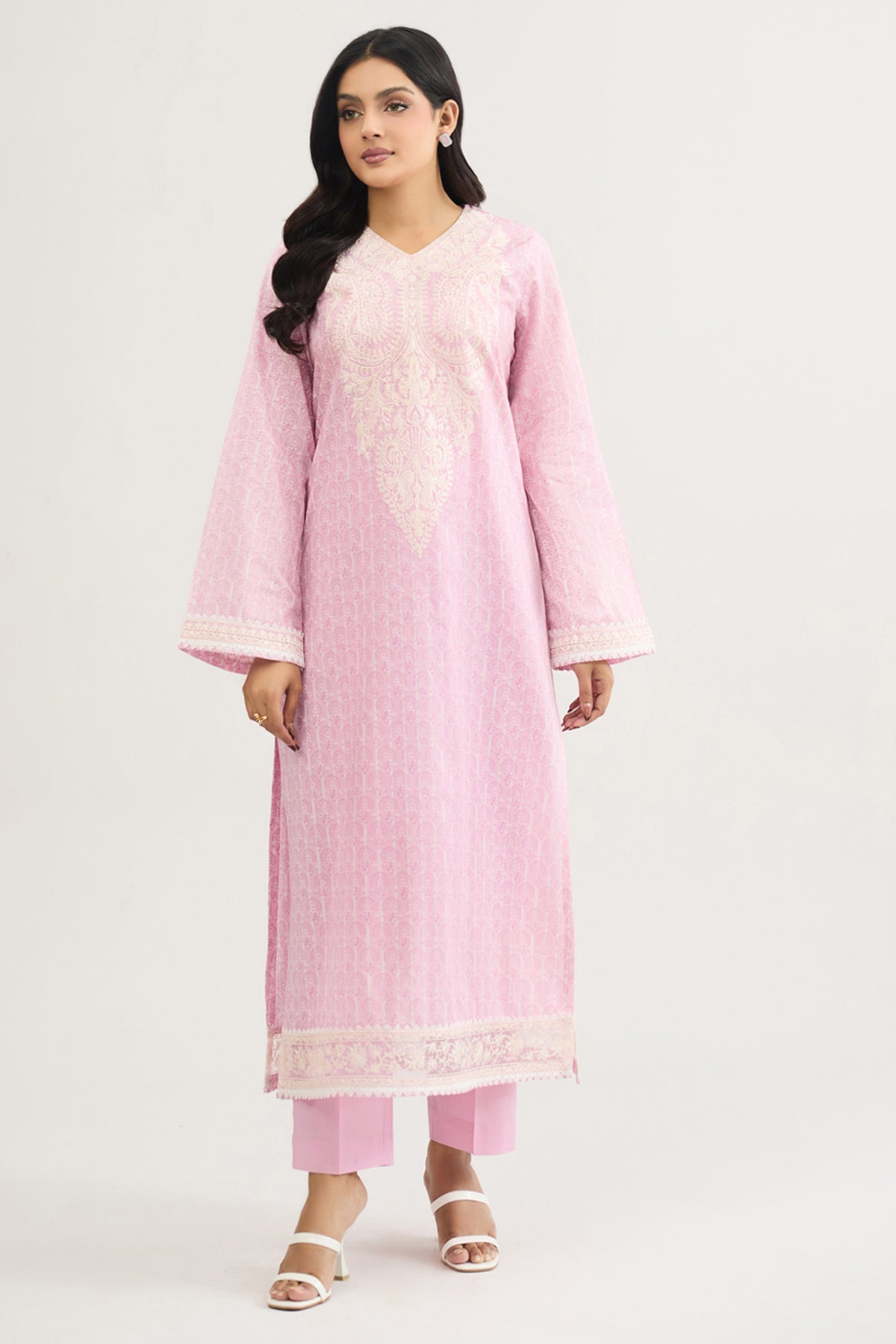 2 PIECE UNSTITCHED - LAWN | EMBROIDERED