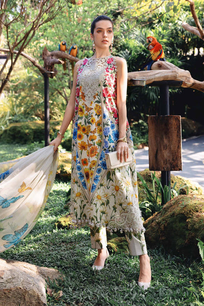 3 PIECE UNSTITCHED - LAWN | PRINTED EMBROIDERED