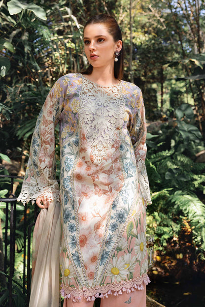 3 PIECE UNSTITCHED - LAWN | EMBROIDERED PRINTED