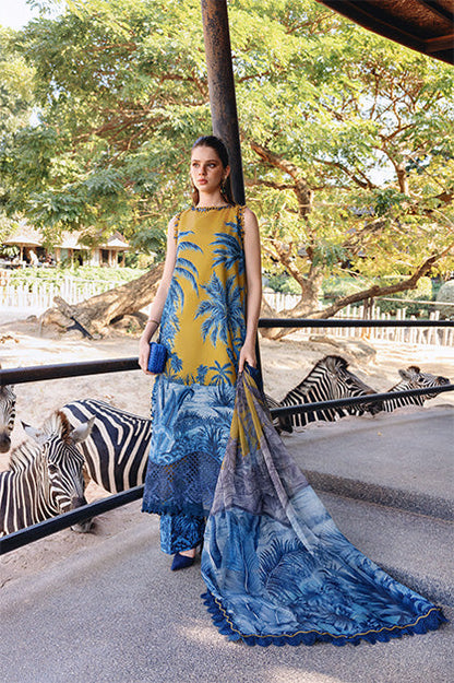 3 PIECE UNSTITCHED - LAWN | EMBROIDERED PRINTED