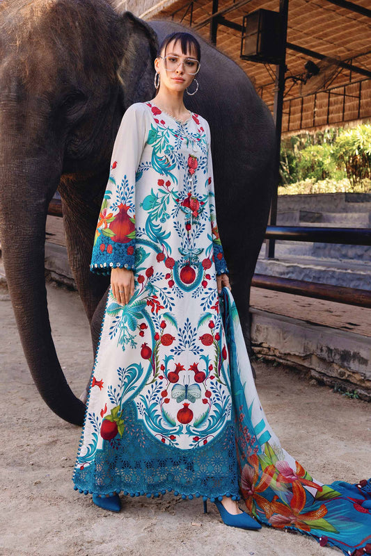 3 PIECE UNSTITCHED - LAWN | EMBROIDERED PRINTED