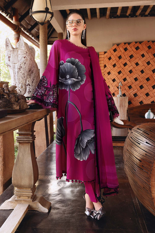 3 PIECE UNSTITCHED - LAWN | EMBROIDERED PRINTED