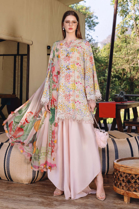 3 PIECE UNSTITCHED - LAWN | EMBROIDERED PRINTED