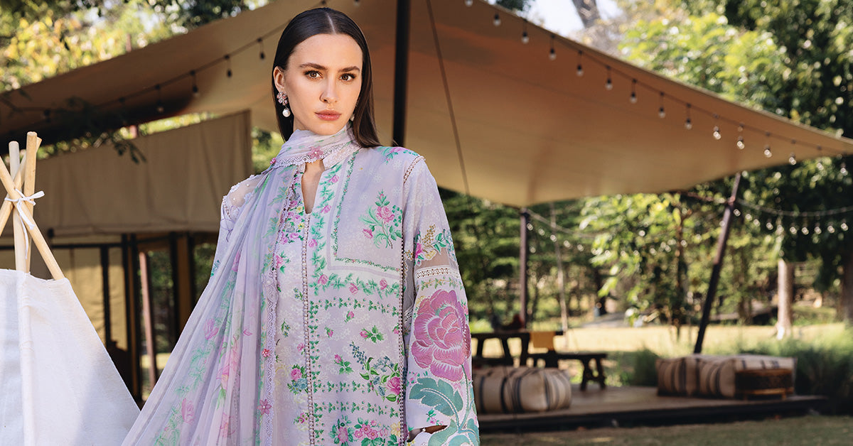 3 PIECE UNSTITCHED - LAWN | EMBROIDERED PRINTED