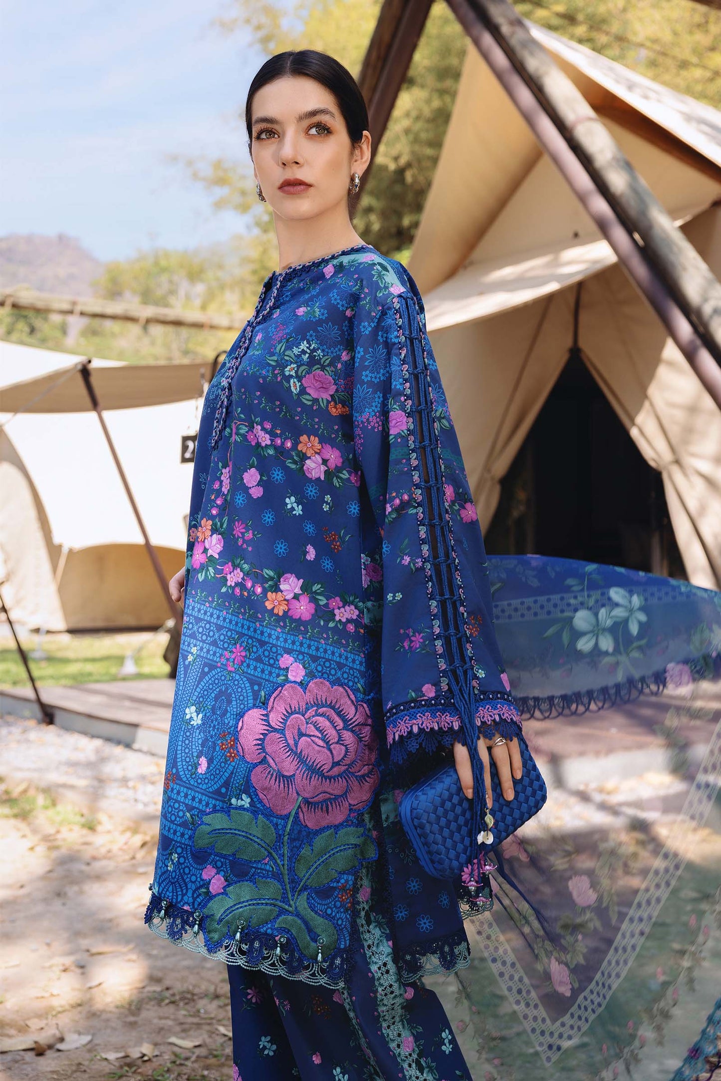 3 PIECE UNSTITCHED - LAWN | PRINTED EMBROIDERED