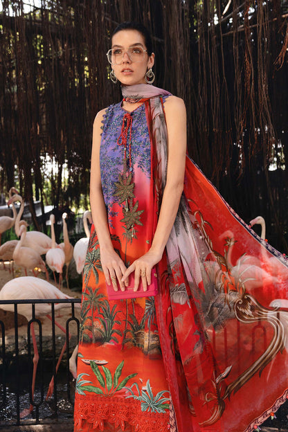 3 PIECE UNSTITCHED - LAWN | EMBROIDERED PRINTED