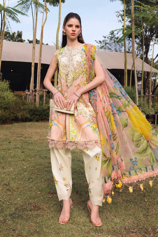 3 PIECE UNSTITCHED - LAWN | EMBROIDERED PRINTED