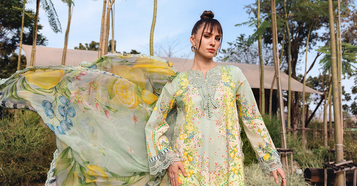 3 PIECE UNSTITCHED - LAWN | PRINTED EMBROIDERED