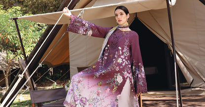 3 PIECE UNSTITCHED - LAWN | EMBROIDERED