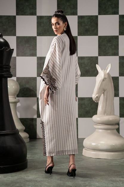 2 PIECE STITCHED - STRIPED COTTON | EMBROIDERED