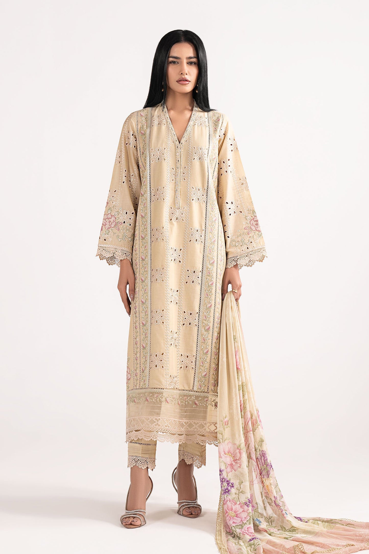 3 PIECE STITCHED - LAWN | EMBROIDERED