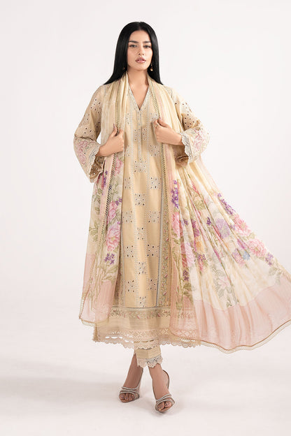 3 PIECE STITCHED - LAWN | EMBROIDERED