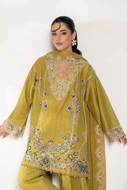 3 PIECE STITCHED - DOBBY LAWN | EMBROIDERED