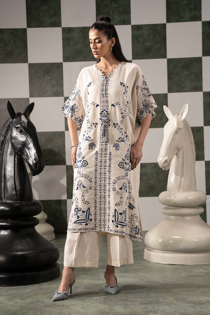 2 PIECE STITCHED - RAW SILK | EMBROIDERED