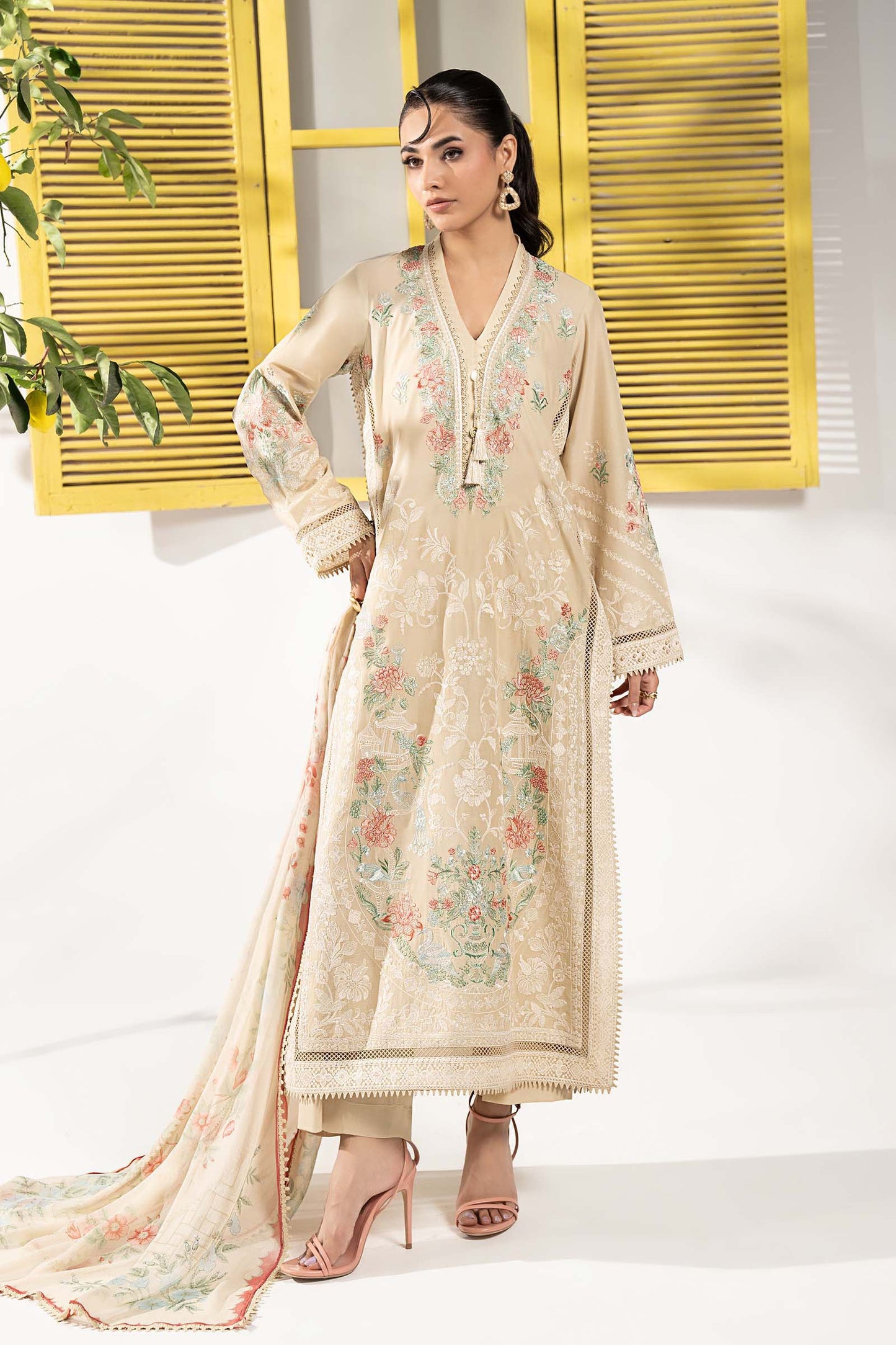3 PIECE STITCHED - LAWN | EMBROIDERED