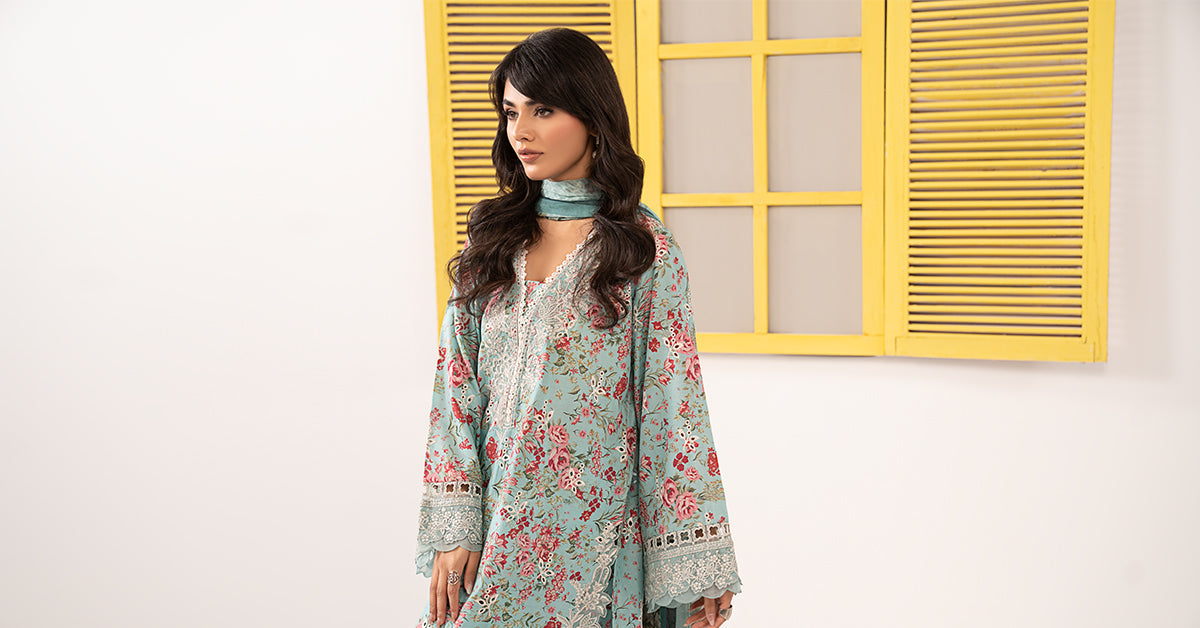 3 PIECE STITCHED - LAWN | EMBROIDERED