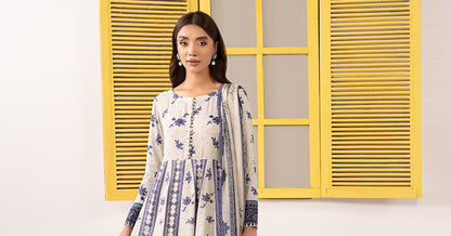 3 PIECE STITCHED - RAW SILK | EMBROIDERED