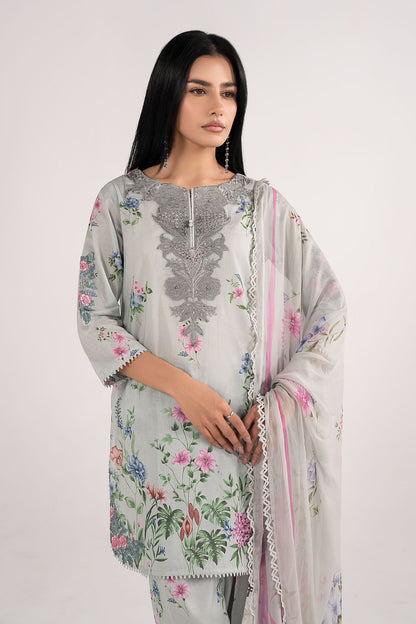 3 PIECE STITCHED - LAWN | EMBROIDERED