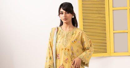 3 PIECE STITCHED - LAWN | EMBROIDERED