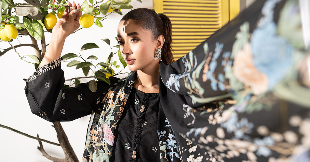 3 PIECE STITCHED - DOBBY LAWN | EMBROIDERED