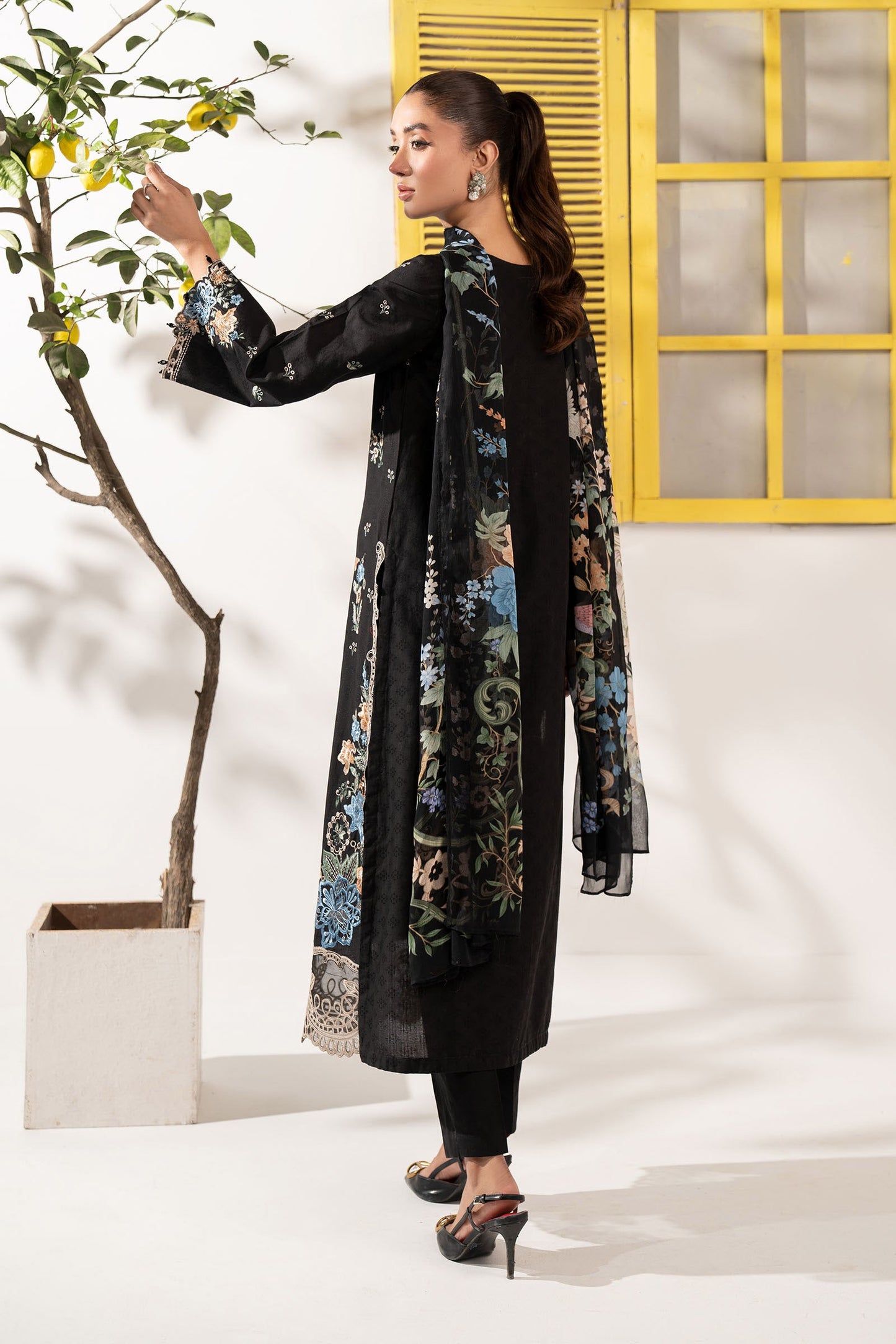 3 PIECE STITCHED - DOBBY LAWN | EMBROIDERED