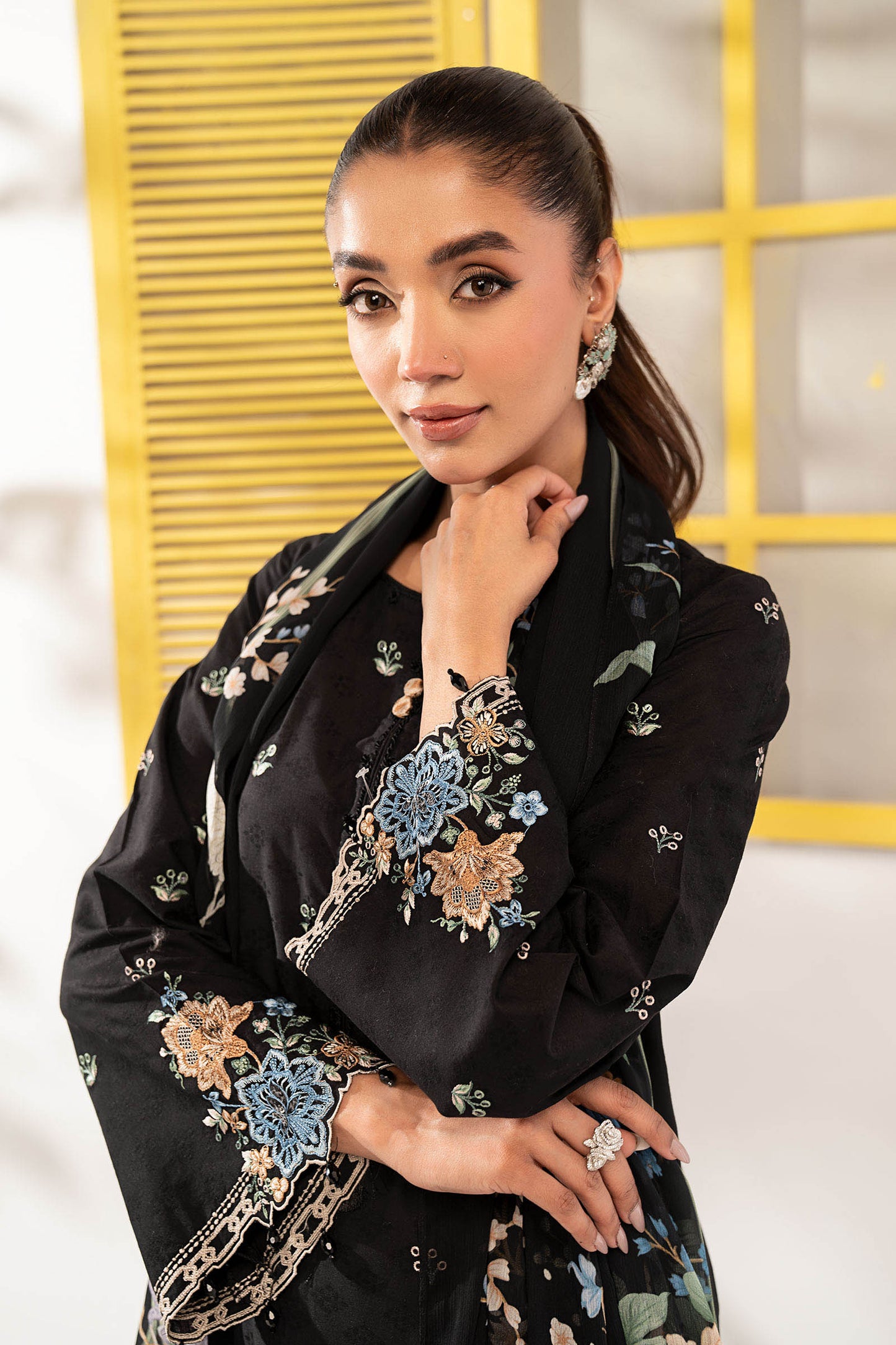 3 PIECE STITCHED - DOBBY LAWN | EMBROIDERED