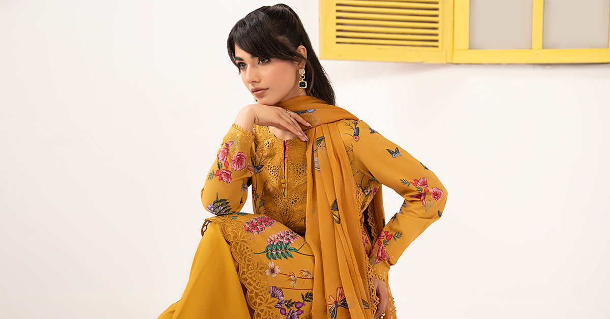 3 PIECE STITCHED - LAWN | EMBROIDERED