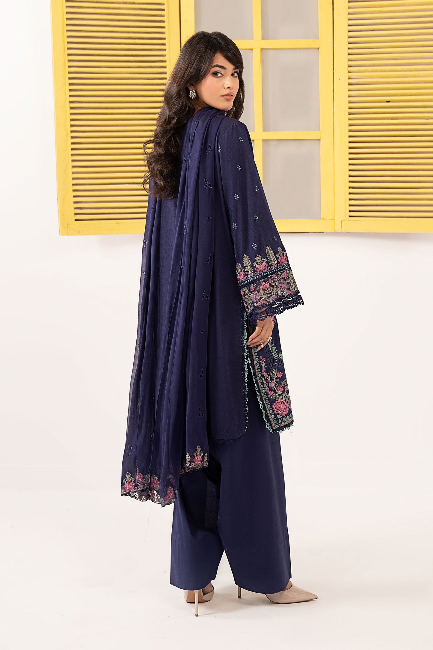 3 PIECE STITCHED - DOBBY LAWN | EMBROIDERED