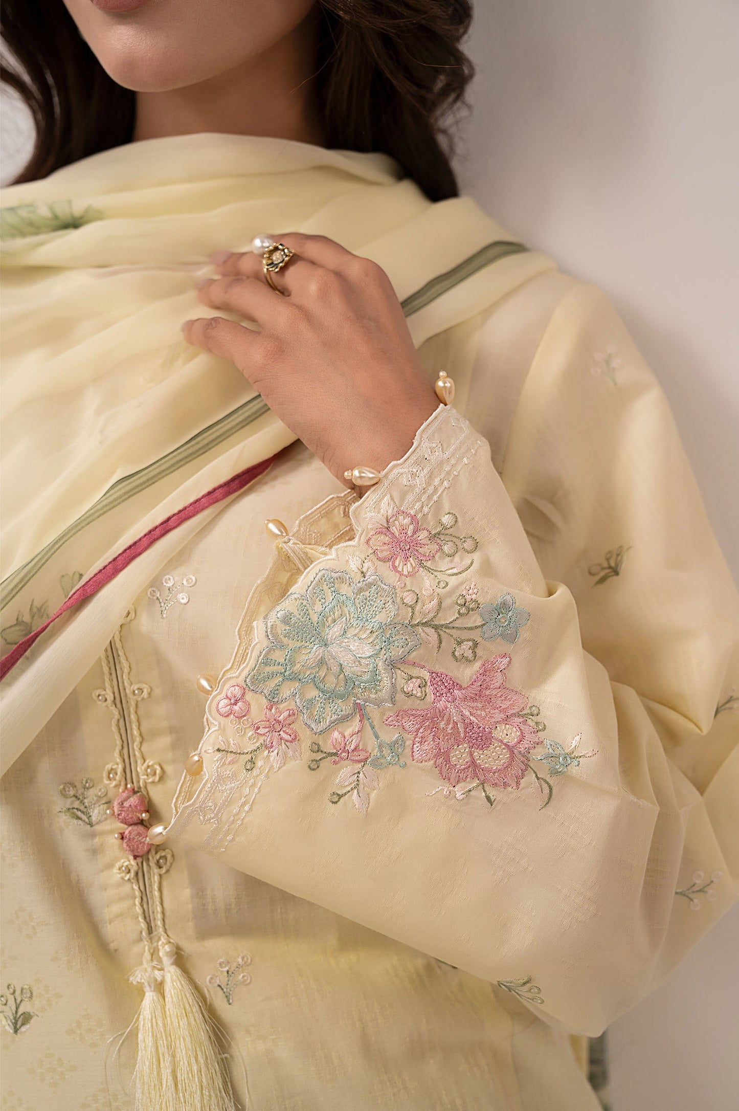 3 PIECE STITCHED - DOBBY LAWN | EMBROIDERED