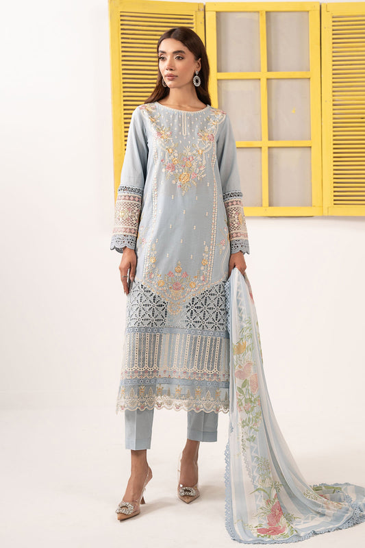 3 PIECE STITCHED - DOBBY LAWN | EMBROIDERED