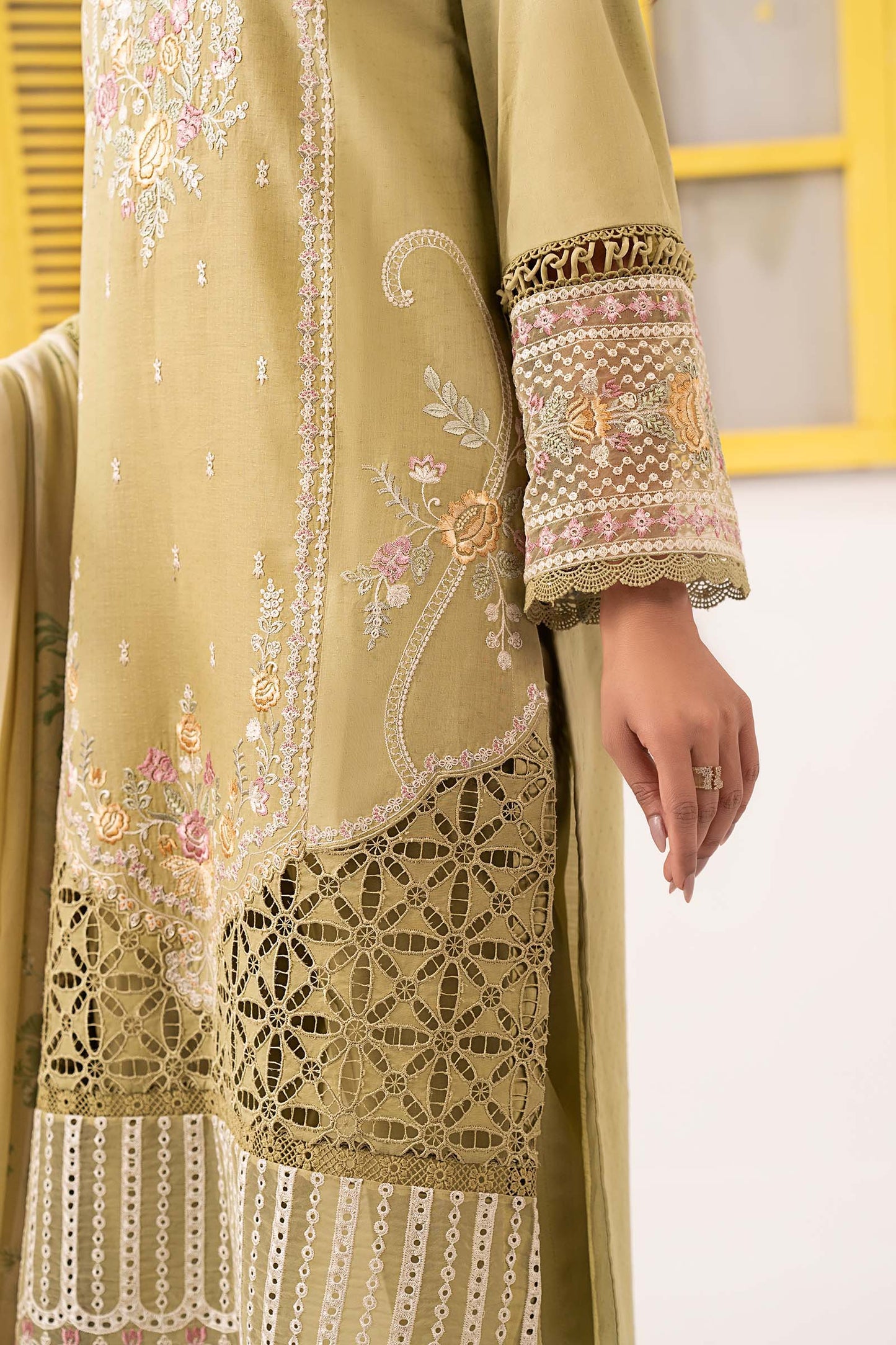 3 PIECE STITCHED - DOBBY LAWN | EMBROIDERED