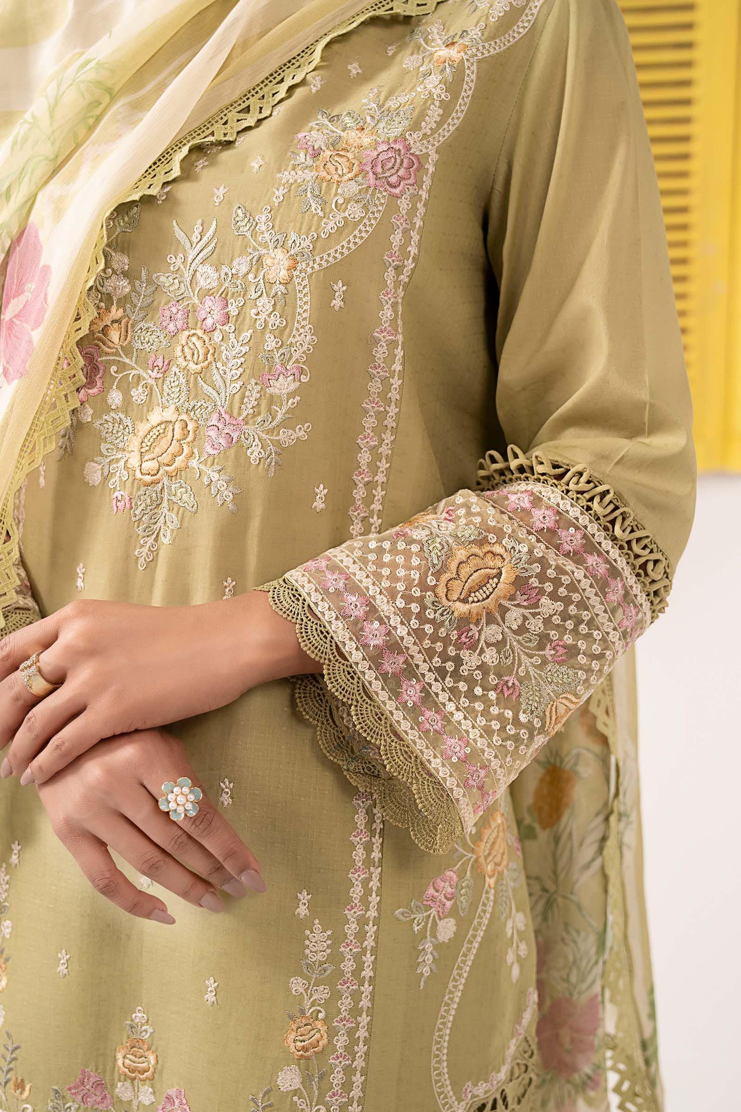 3 PIECE STITCHED - DOBBY LAWN | EMBROIDERED