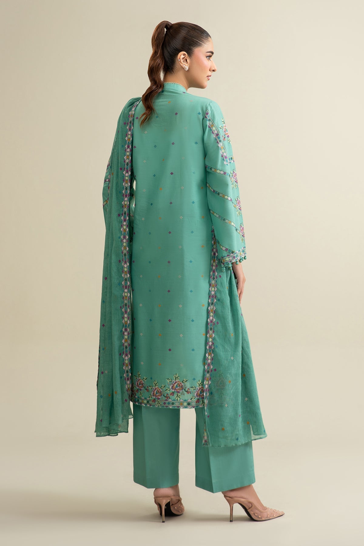 3 PIECE UNSTITCHED - LAWN | EMBROIDERED