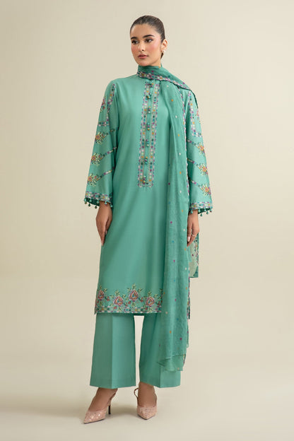3 PIECE UNSTITCHED - LAWN | EMBROIDERED