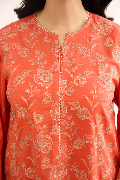 2 PIECE UNSTITCHED - LAWN | EMBROIDERED