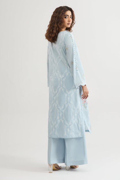 2 PIECE UNSTITCHED - LAWN | EMBROIDERED