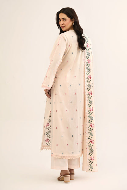 3 PIECE UNSTITCHED - LAWN | EMBROIDERED