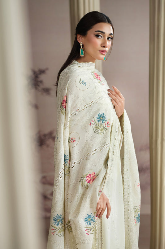 3 PIECE UNSTITCHED - LAWN | EMBROIDERED