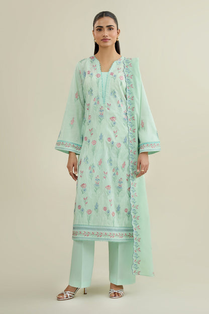 3 PIECE UNSTITCHED - LAWN  |  EMBROIDERED