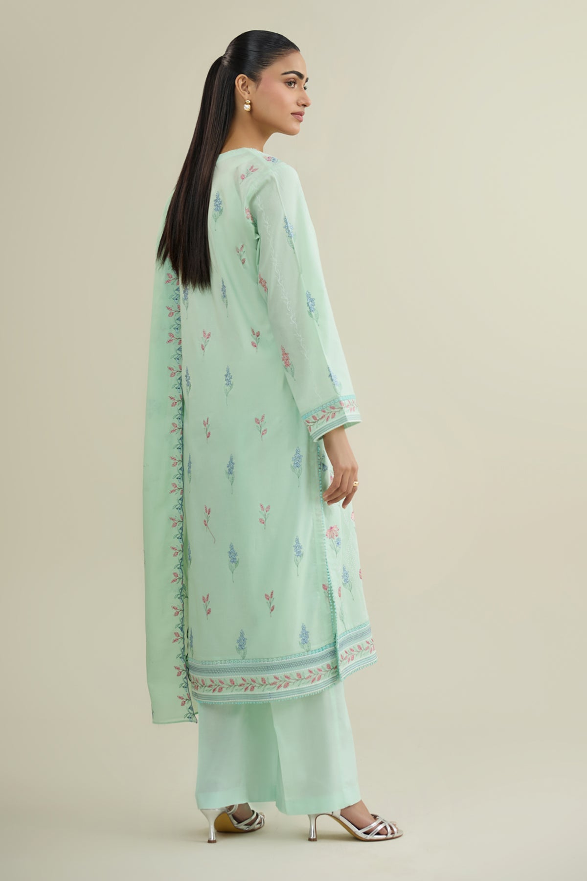 3 PIECE UNSTITCHED - LAWN  |  EMBROIDERED