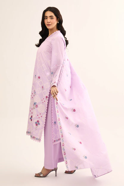 3 PIECE UNSTITCHED - LAWN | EMBROIDERED