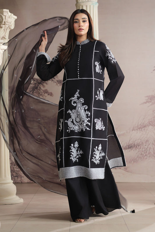3 PIECE UNSTITCHED - LAWN | EMBROIDERED